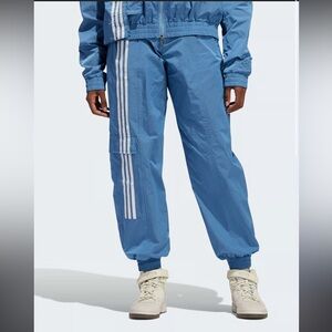 NWT ivy park adidas Unisex blue nylon track pants